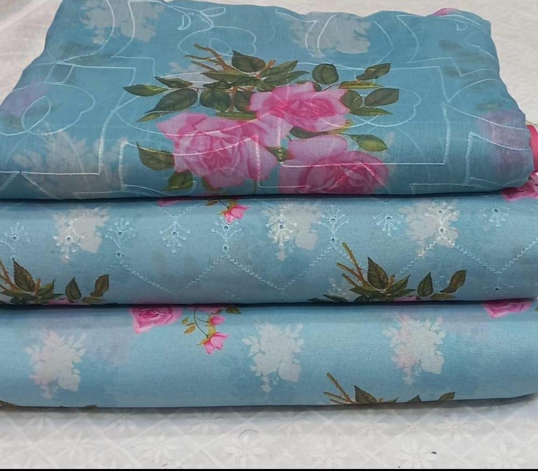 SWISS LAWN CHICKENKARI 3 PCS