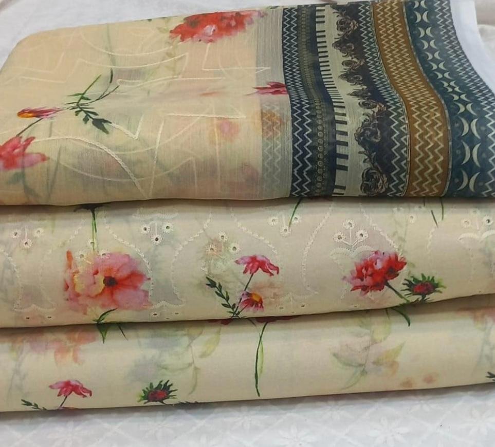 SWISS LAWN CHICKENKARI 3 PCS