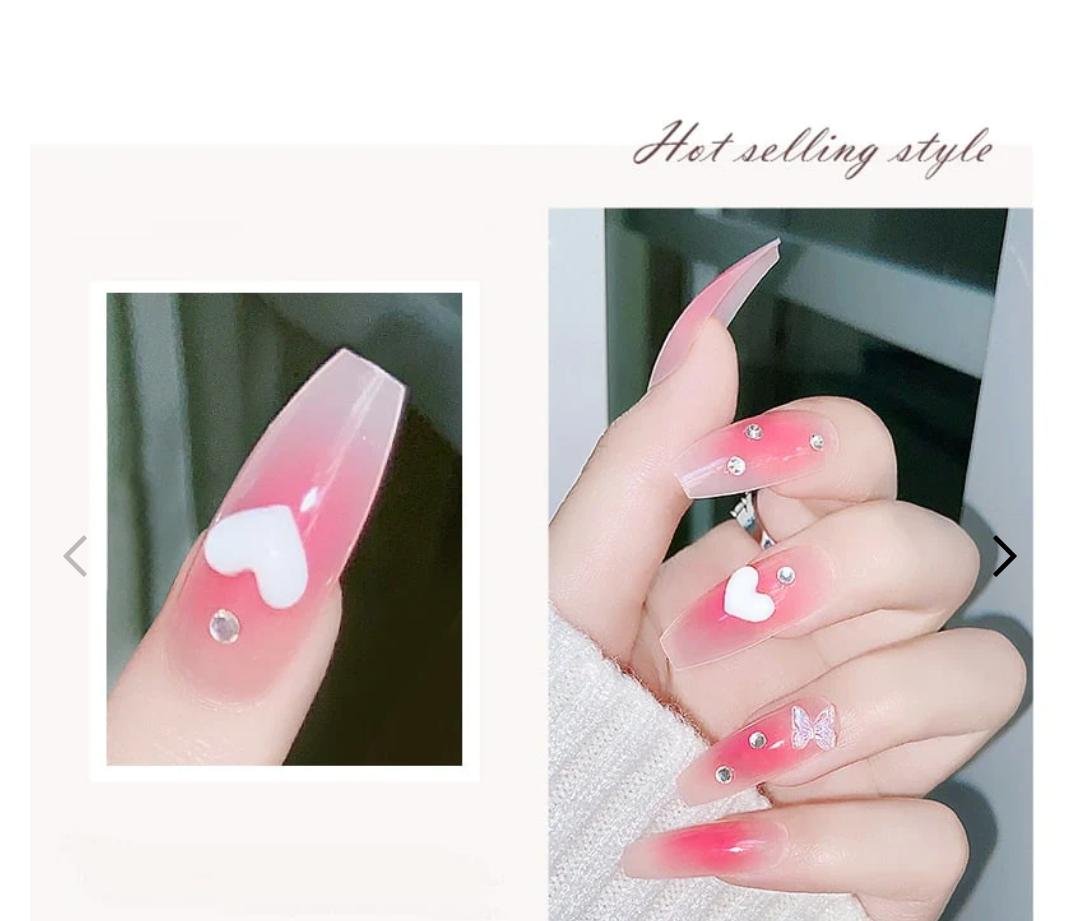 Coffin Fake Nail Set 24 PCs Pack