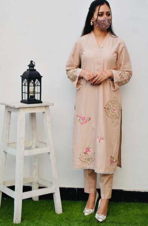 Embroided Cotton 2 PCs