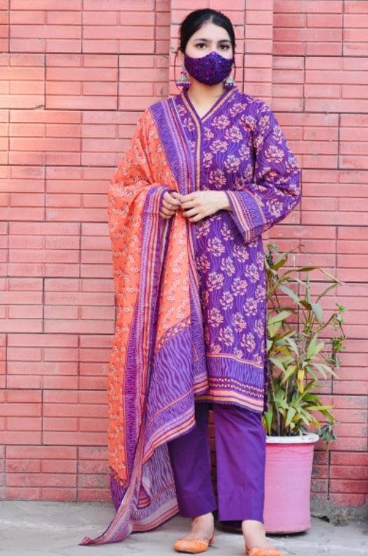 Printed Lawn 3 PCs Article Stitched