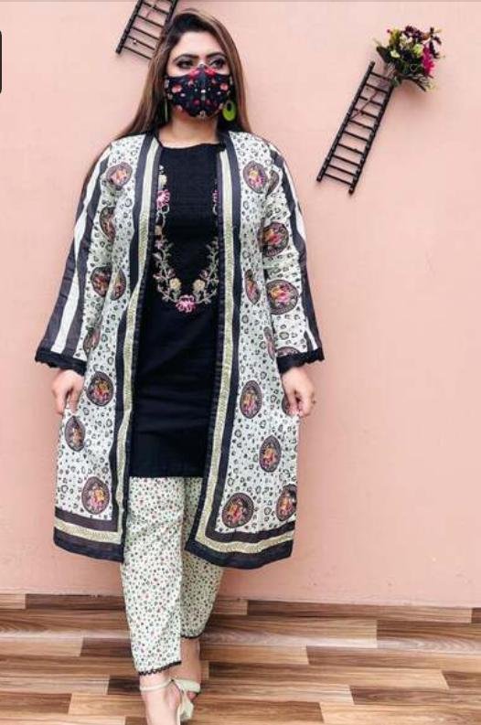 Embroided Lawn 3 PCs