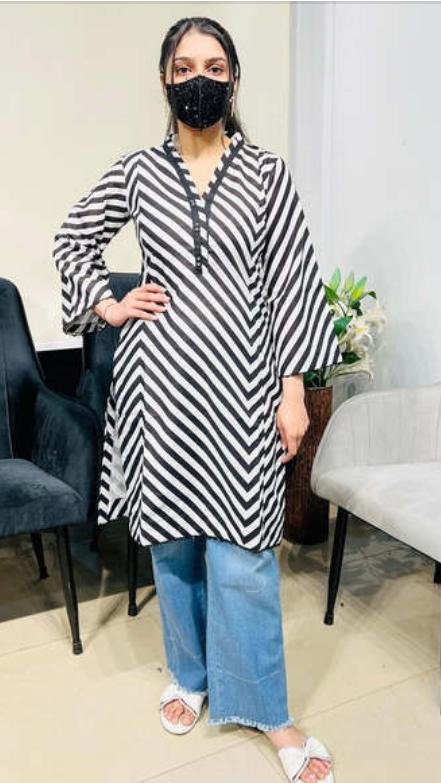 Printed khaddar Shirt