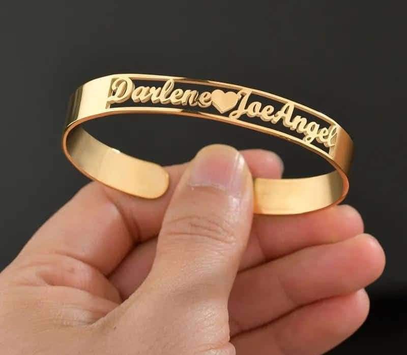 Customized Gold palted Name Earrings/Tops* Kara Ring 💍 locket