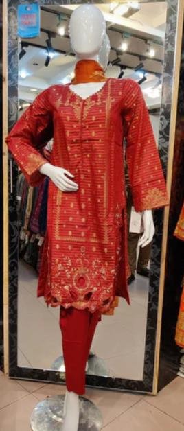 Bin Saeed Jacquard 3 PCs Suit