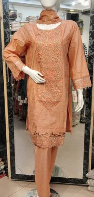 Bin Saeed Luxury Embroided 3 PCs Suit