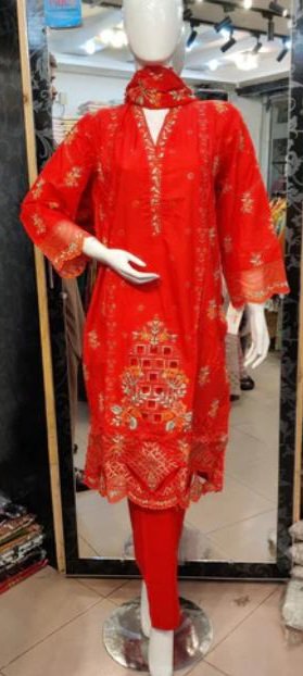 Bin Saeed Luxury Embroided 3 PCs Suit