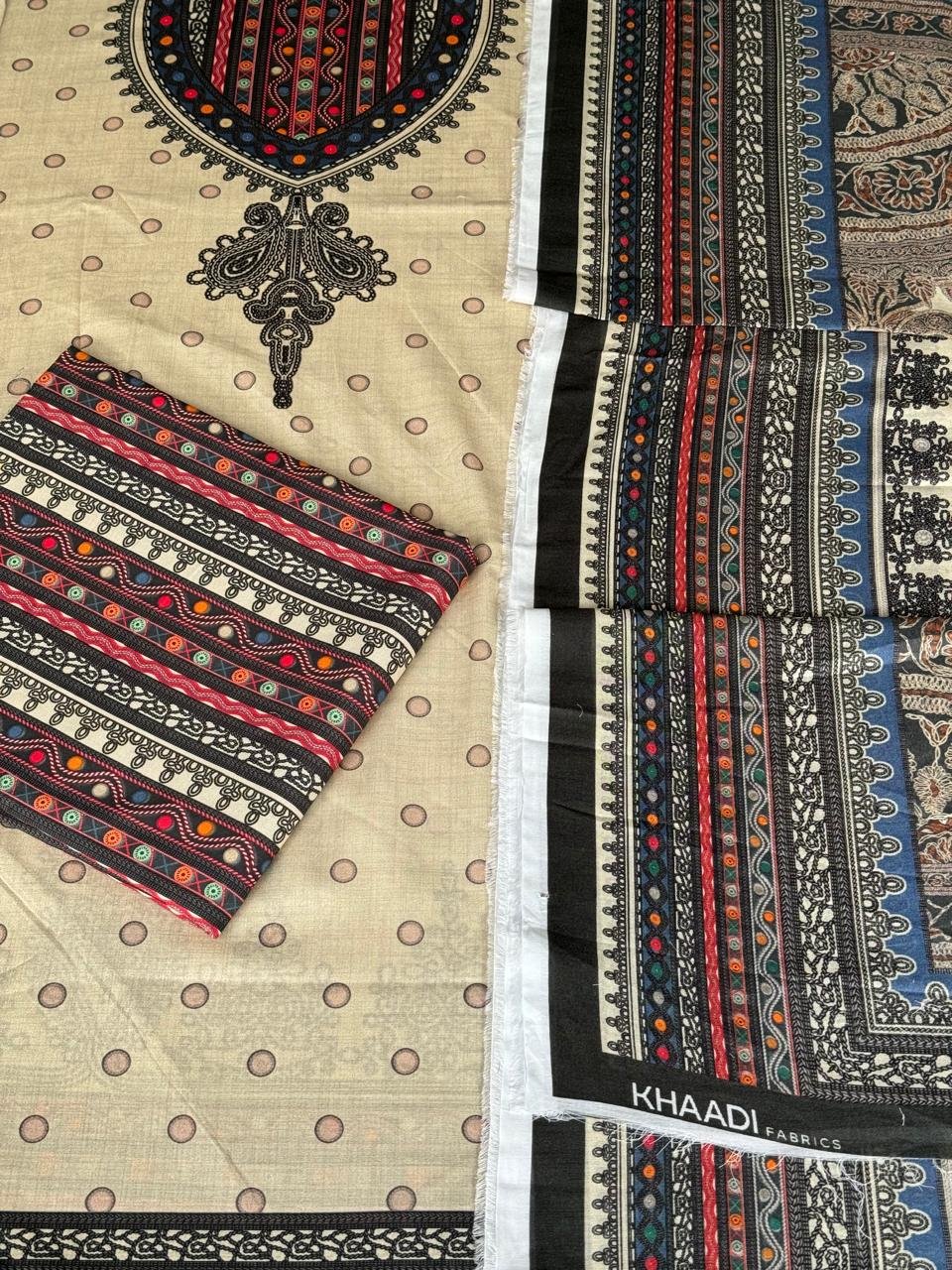 3 Piece Un-Stitched Collection By KHAADI