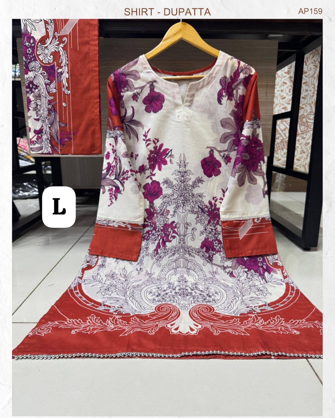 LAWN 2 PIECE STICHED