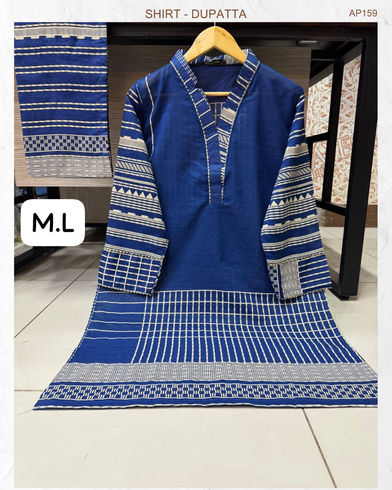 LAWN 2 PIECE STICHED