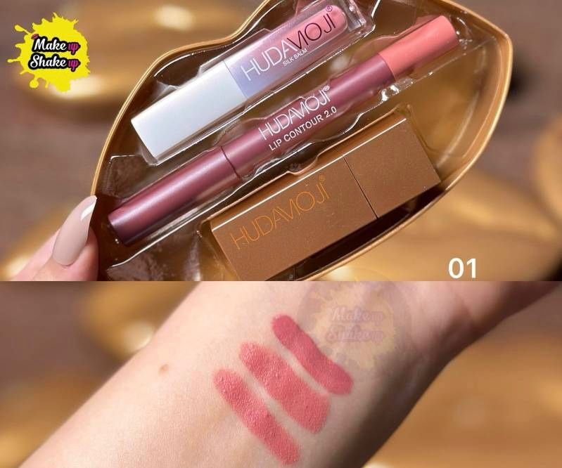 HudaMoji Gifting Lip Boxes (Lip Gloss, Lip Contour Pencil, LipStick)