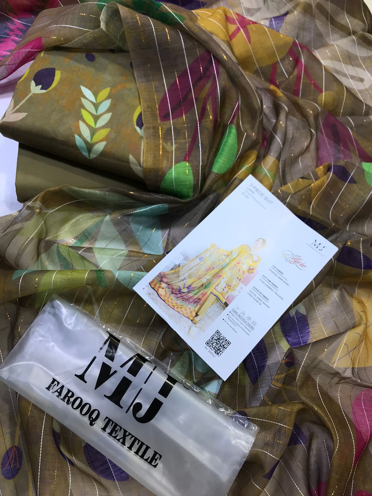 3 Piece Lawn with *ALLURE* Stamp.