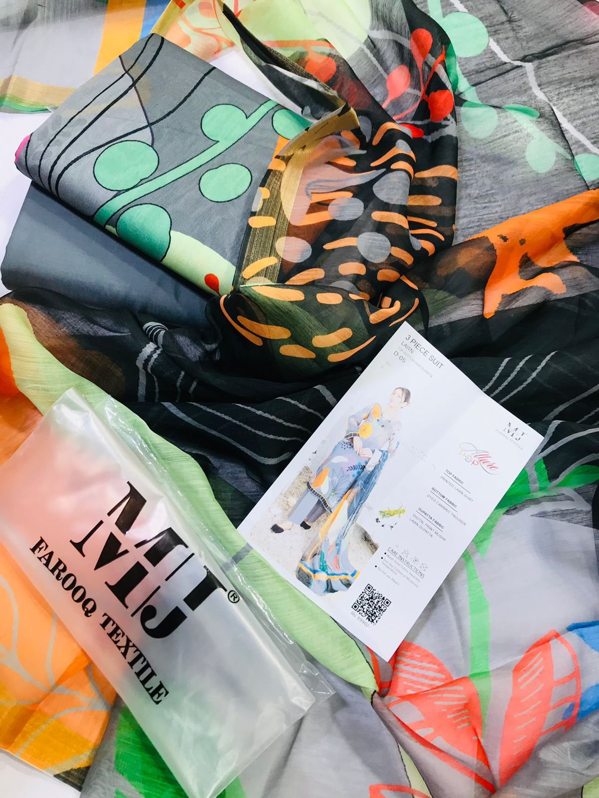 3 Piece Lawn with *ALLURE* Stamp.