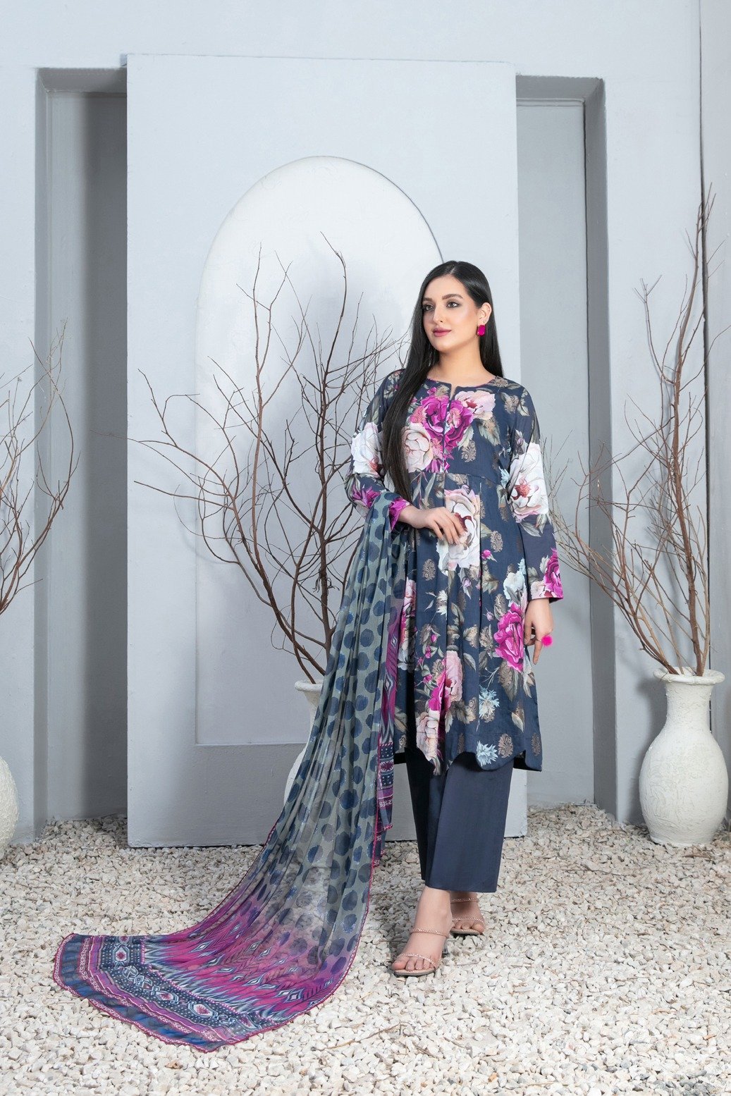 3 Piece Un-Stitched Lawn