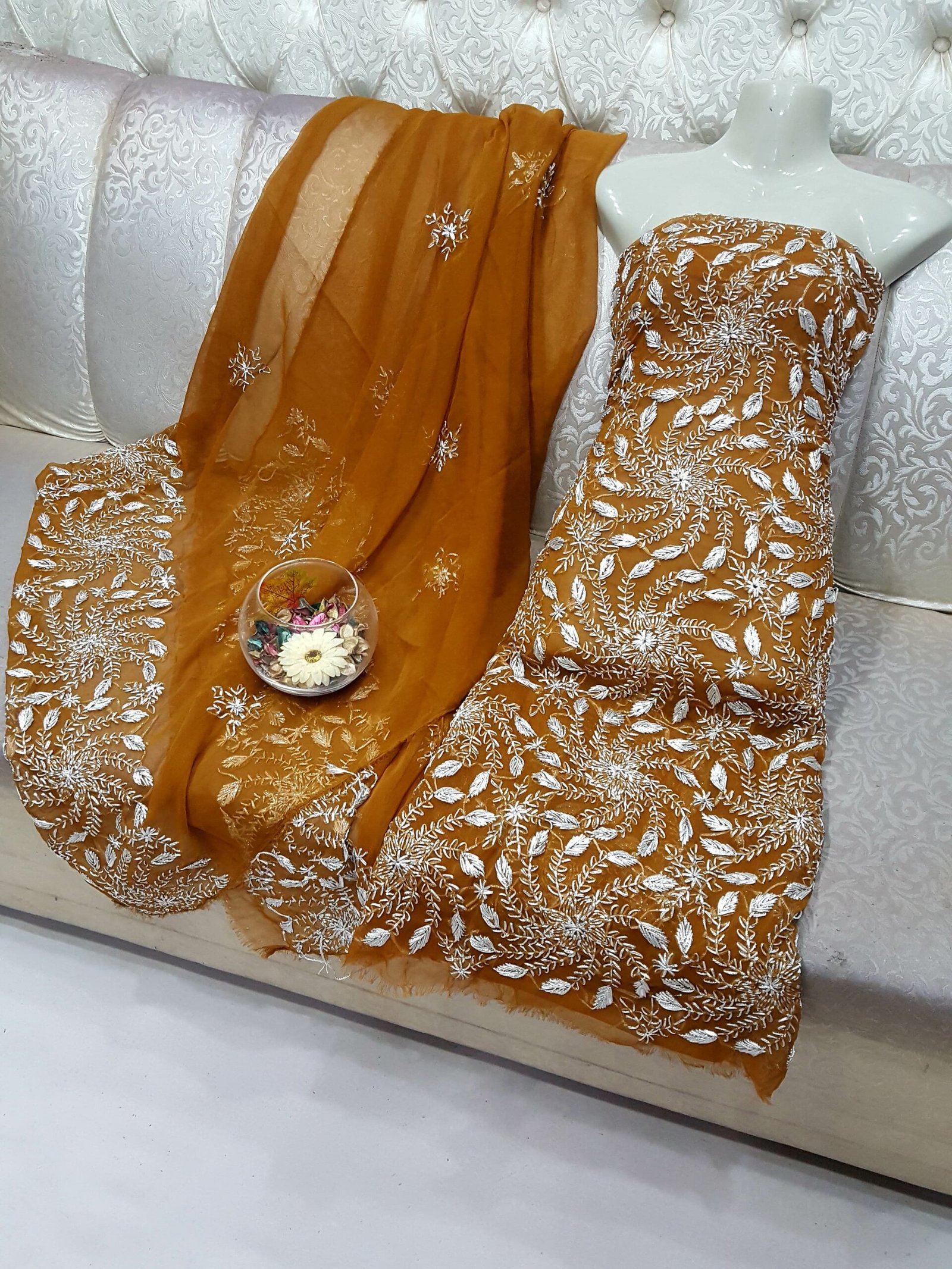 2 Pcs Woven Mtv Gotta Handmade Work Chiffon