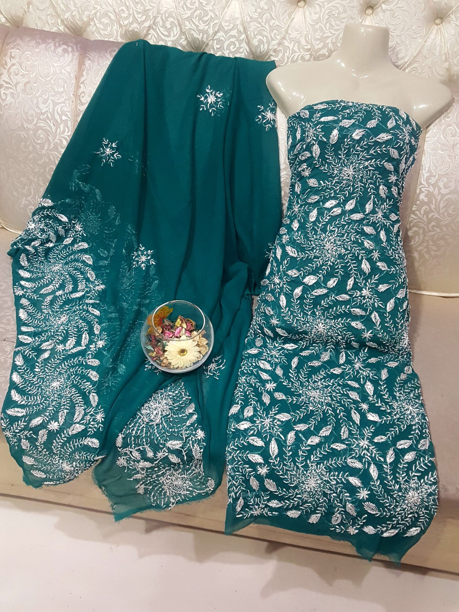 2 Pcs Woven Mtv Gotta Handmade Work Chiffon