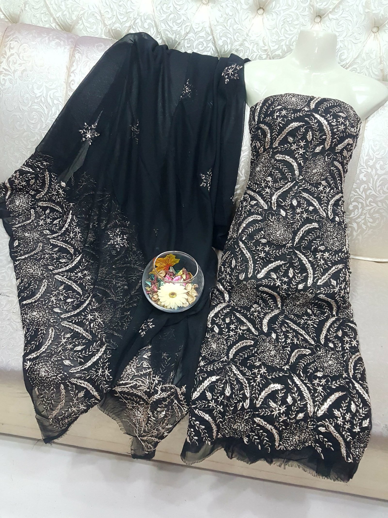 2 Pcs Woven Mtv Gotta Handmade Work Chiffon