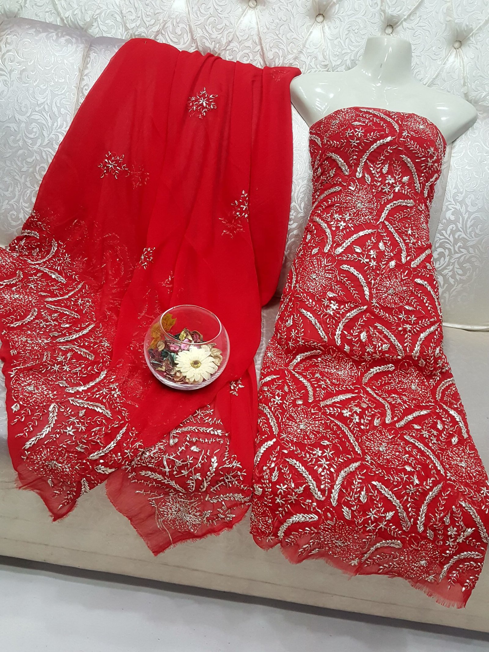 2 Pcs Woven Mtv Gotta Handmade Work Chiffon