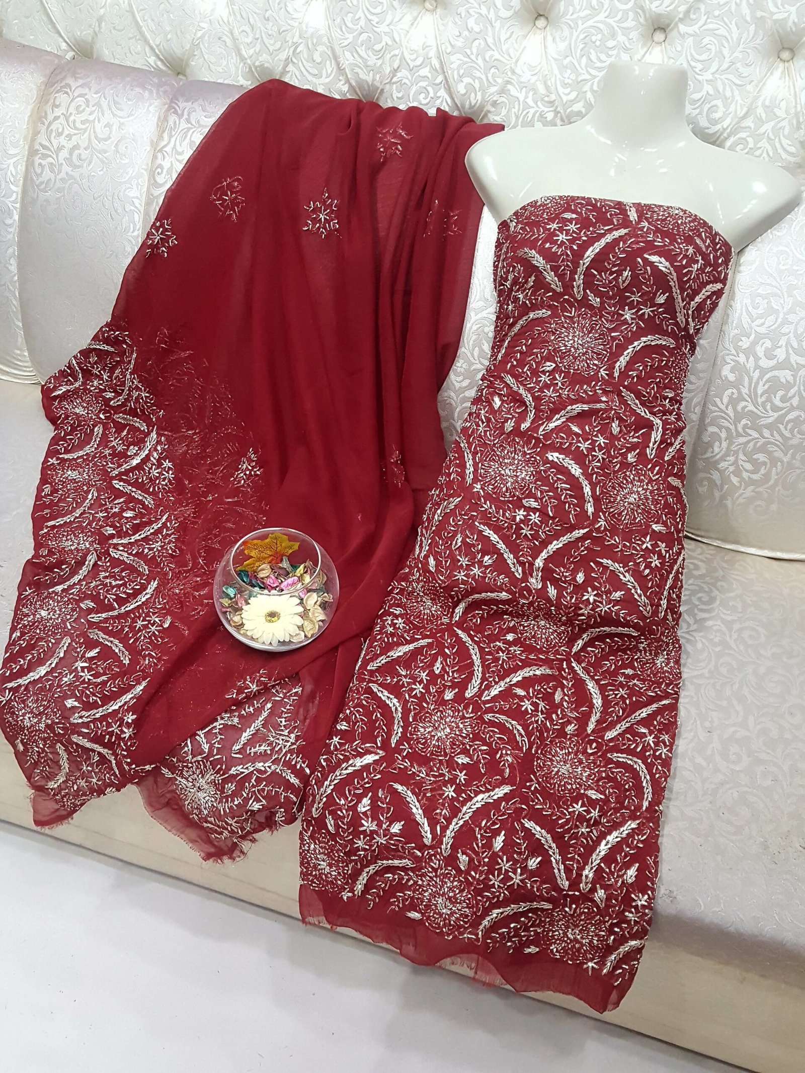 2 Pcs Woven Mtv Gotta Handmade Work Chiffon