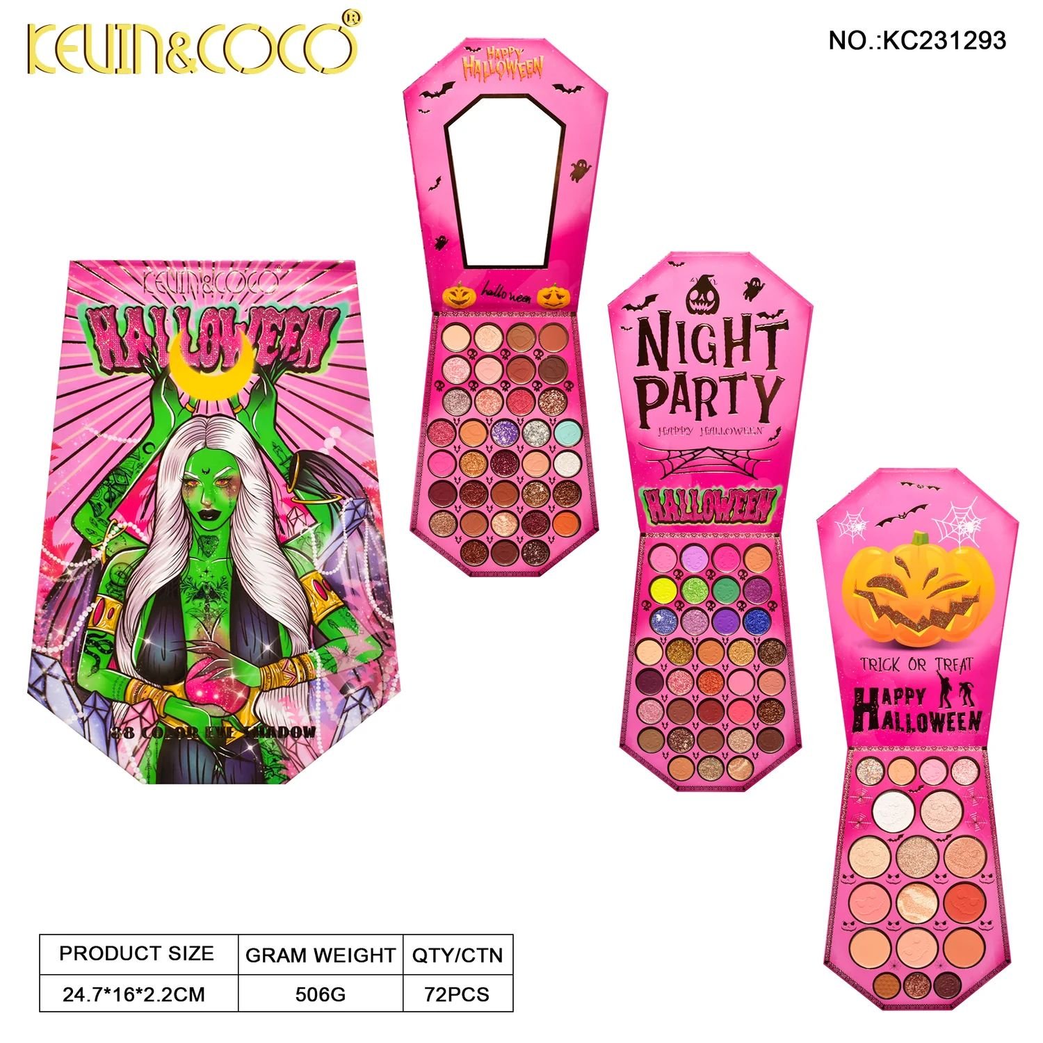 Halloween 88 Colors Eyehsadow, Blush, and Highlighter Palette