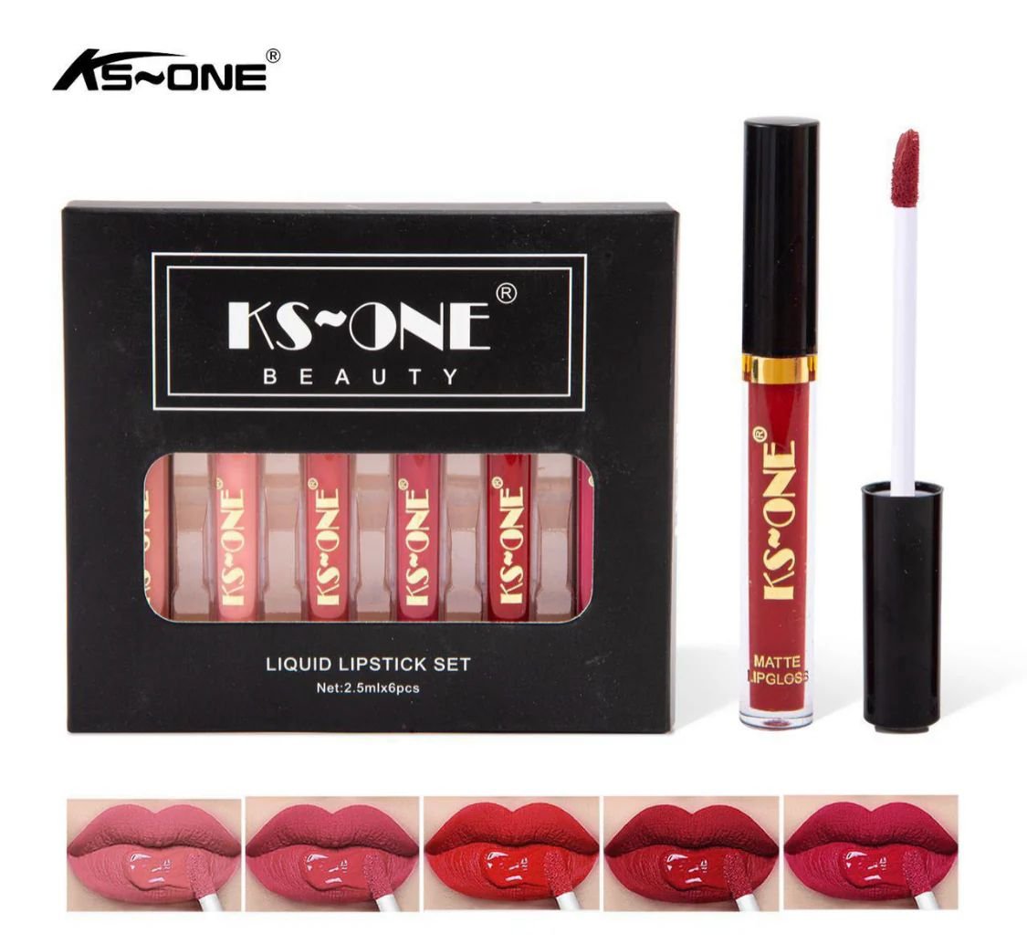 KS ONE Liquid Lipgloss Set of 6