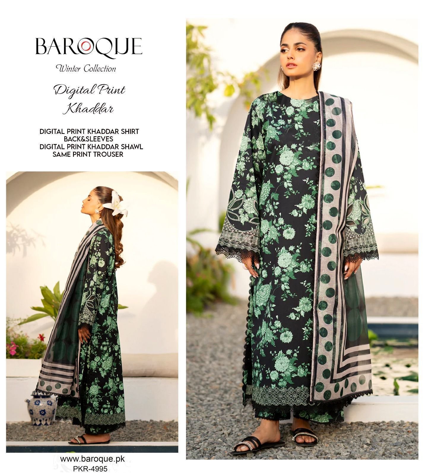 3 PC BAROQUE KHADDAR SUIT