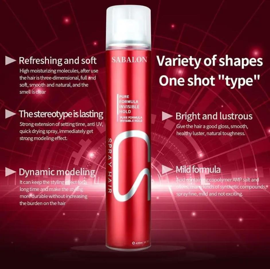 Sabalon Hair Spray – Pure Formula Invisible Hold